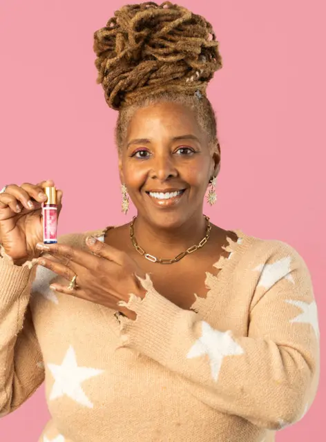 Leslie Christian-Wilson with It's Me! Oil